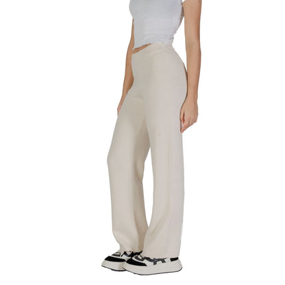 Vero Moda – Cremefarbene Viskosehose