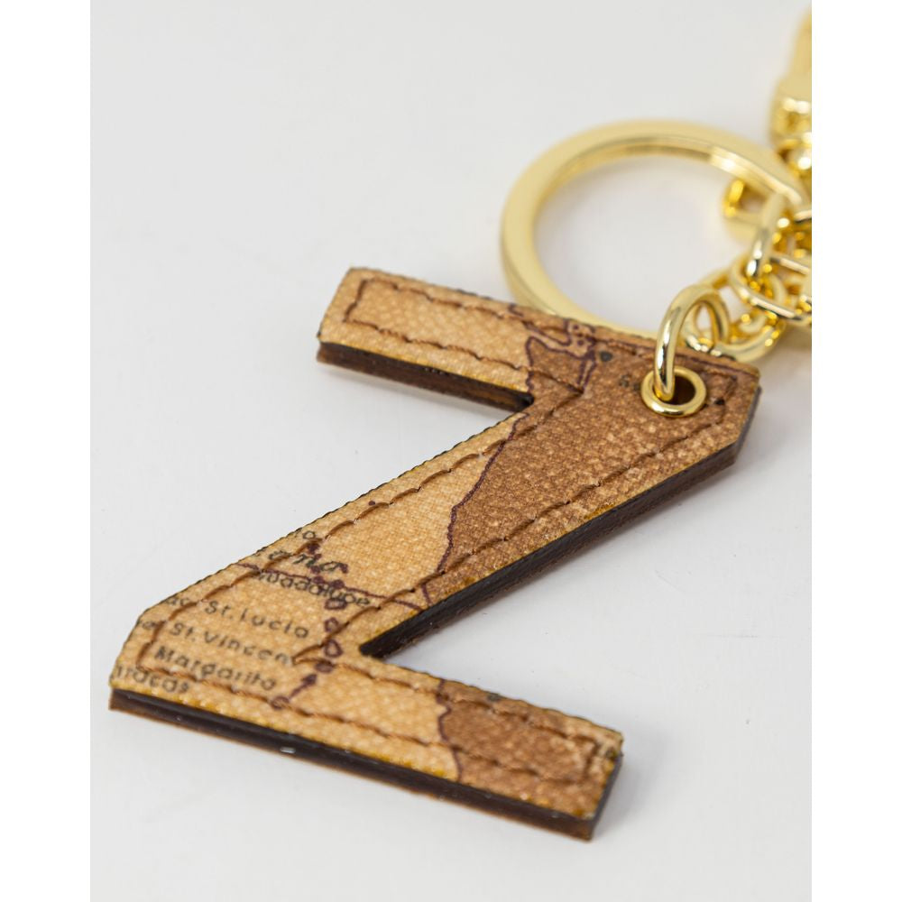 Alviero Martini Prima Classe Schlüsselanhänger aus beigem Leder