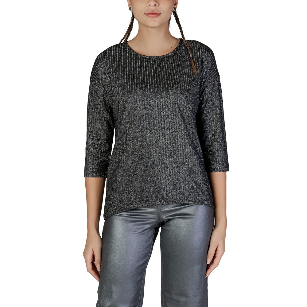 Vero Moda – Zweifarbiges Langarmshirt aus recyceltem Polyester