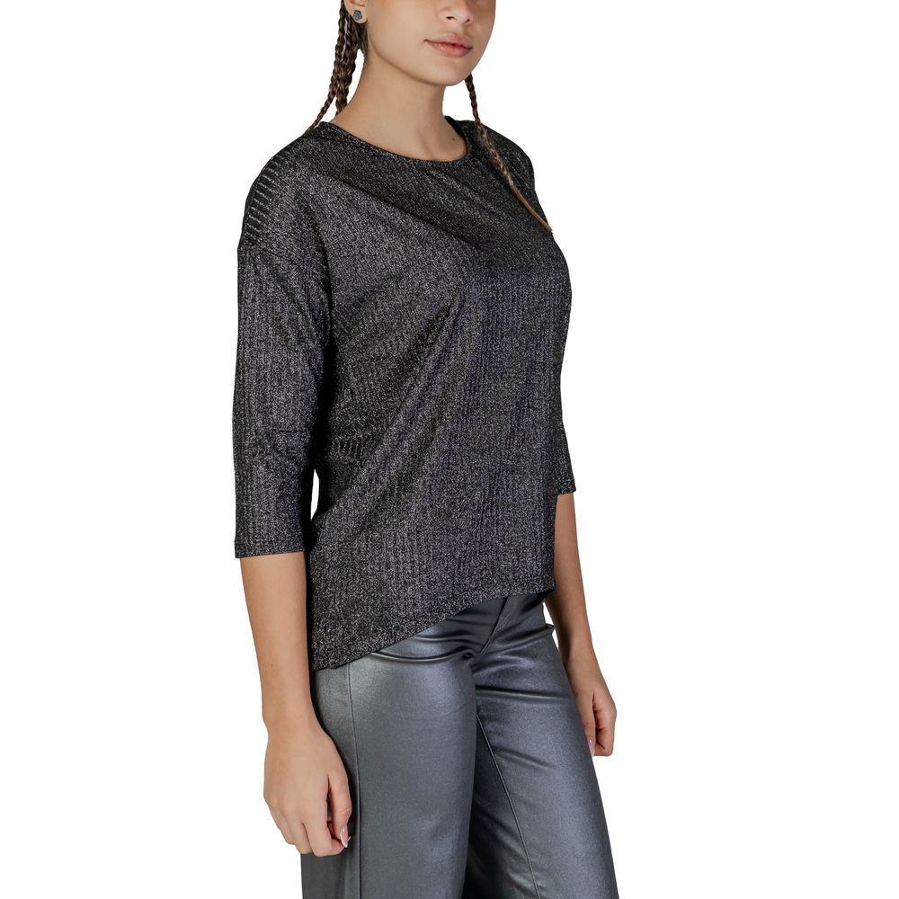Vero Moda – Zweifarbiges Langarmshirt aus recyceltem Polyester