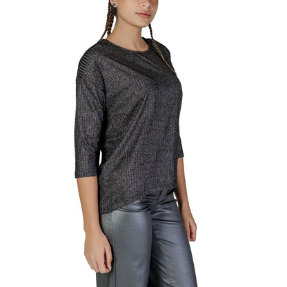 Vero Moda – Zweifarbiges Langarmshirt aus recyceltem Polyester