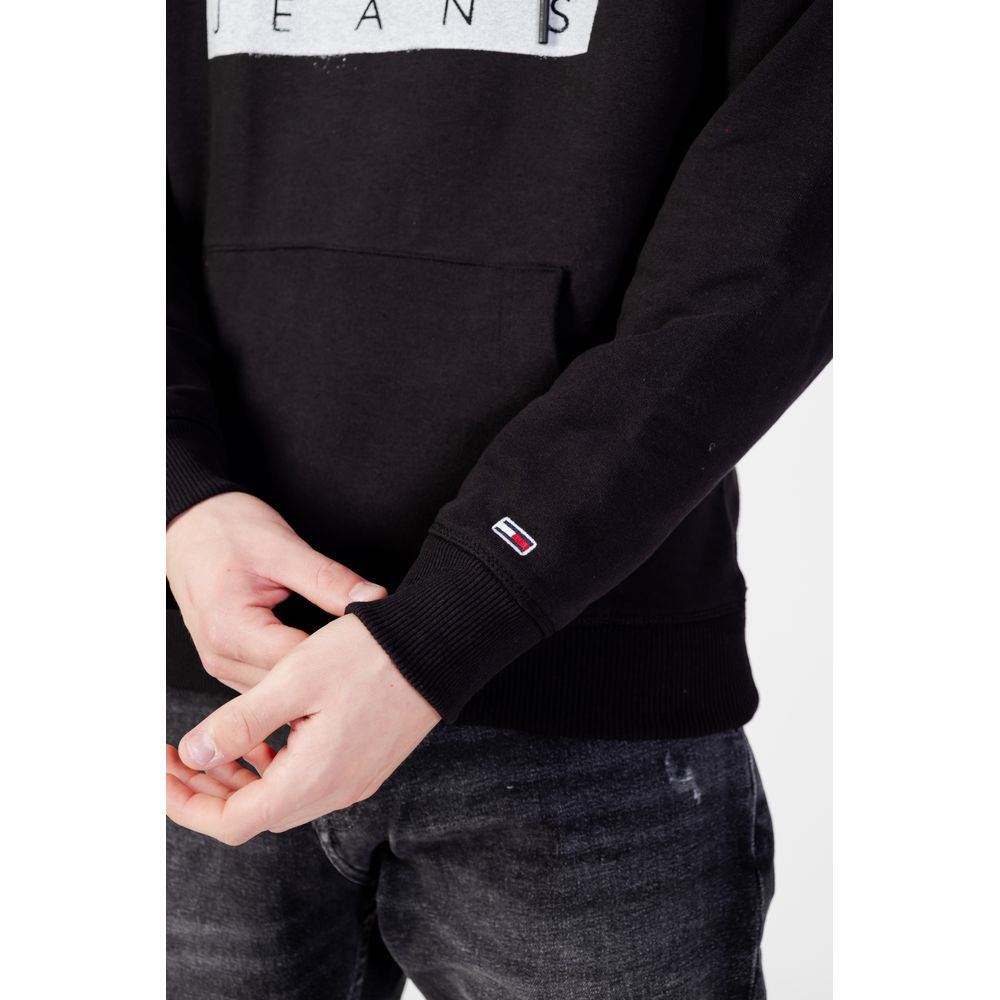 Tommy Hilfiger Jeans – Kapuzenpullover aus Bio-Baumwolle in Schwarz