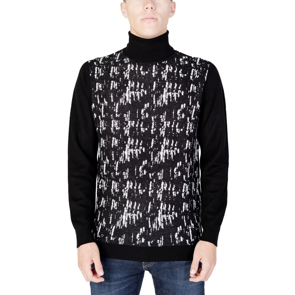 Antony Morato Rollkragenpullover aus schwarzer Wolle