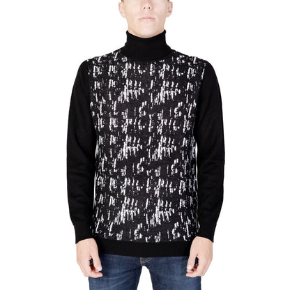 Antony Morato Rollkragenpullover aus schwarzer Wolle