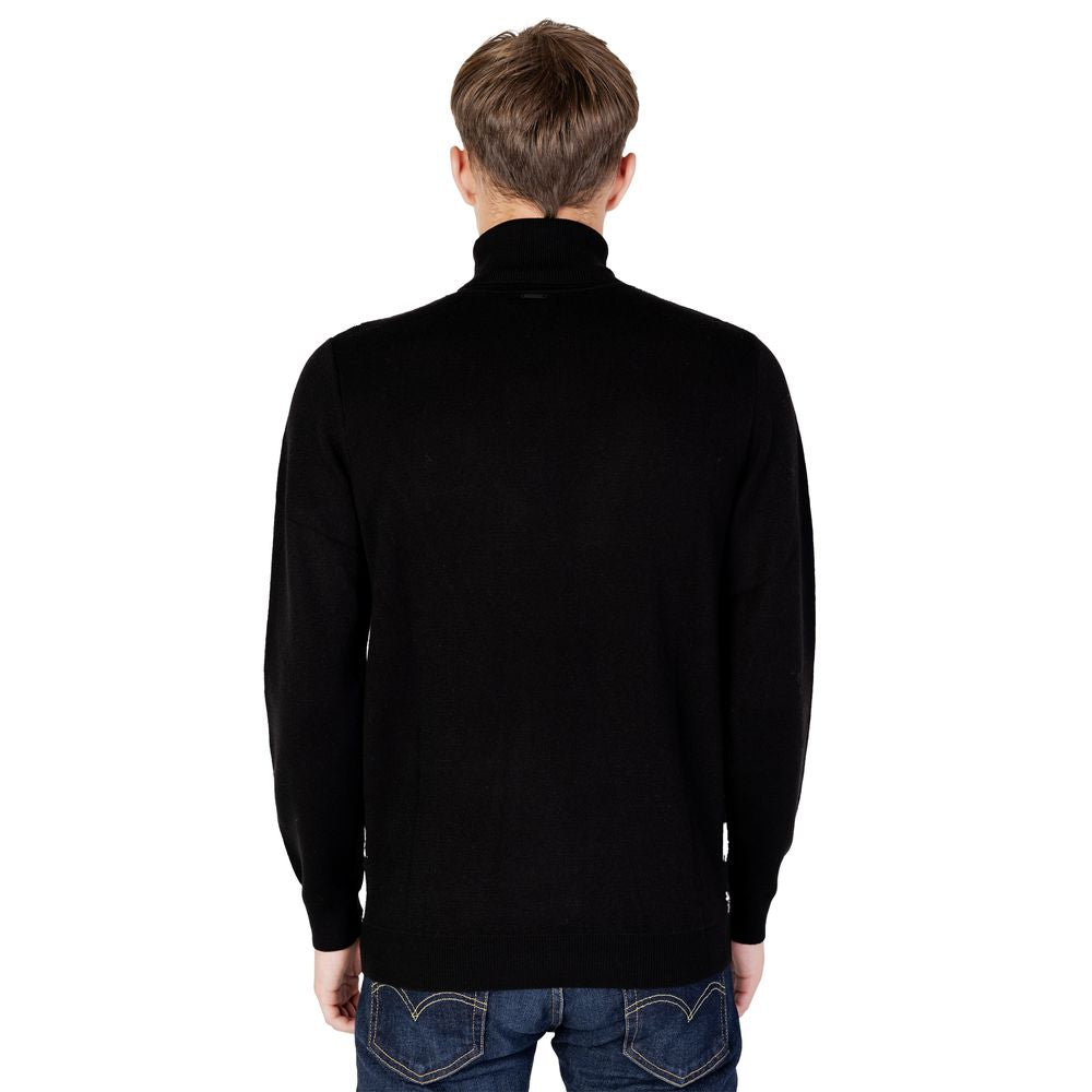 Antony Morato Rollkragenpullover aus schwarzer Wolle