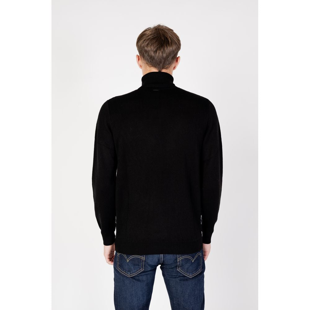 Antony Morato Rollkragenpullover aus schwarzer Wolle