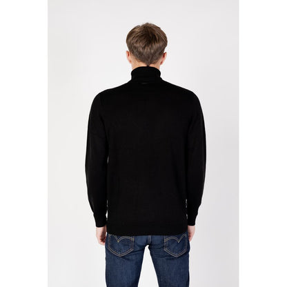 Antony Morato Rollkragenpullover aus schwarzer Wolle