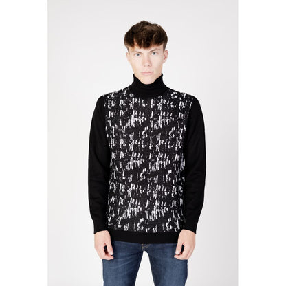 Antony Morato Rollkragenpullover aus schwarzer Wolle