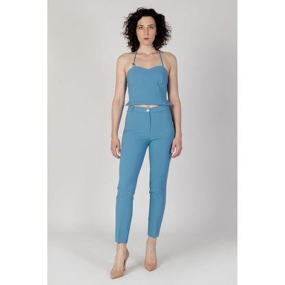 Rinascimento Türkis Polyester Top