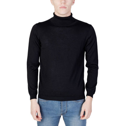 Alviero Martini Prima Classe Rollkragenpullover aus schwarzer Viskose