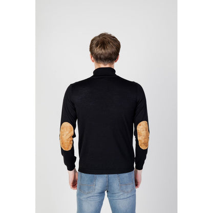 Alviero Martini Prima Classe Rollkragenpullover aus schwarzer Viskose