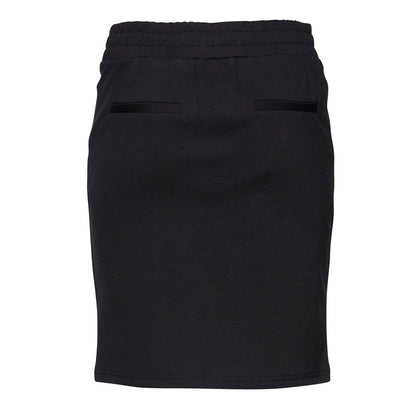 ICHI Black Polyester Mini Skirt