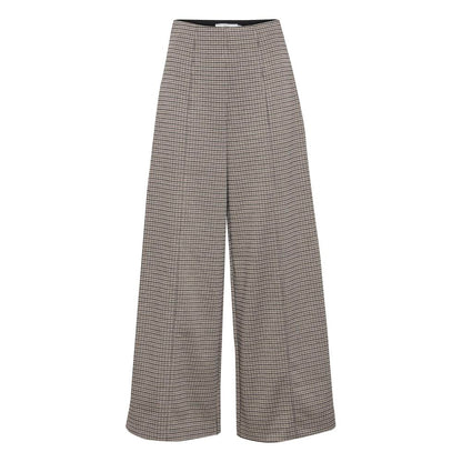 ICHI Beige Polyester Casual Pants