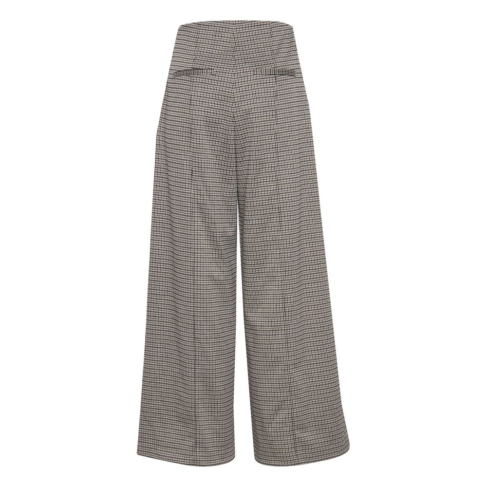 ICHI Beige Polyester Casual Pants