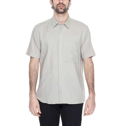 Antony Morato Beige Leinen Kurzarm