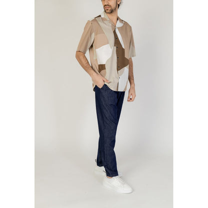 Only & Sons Brown Cotton Shortsleeve Shirt