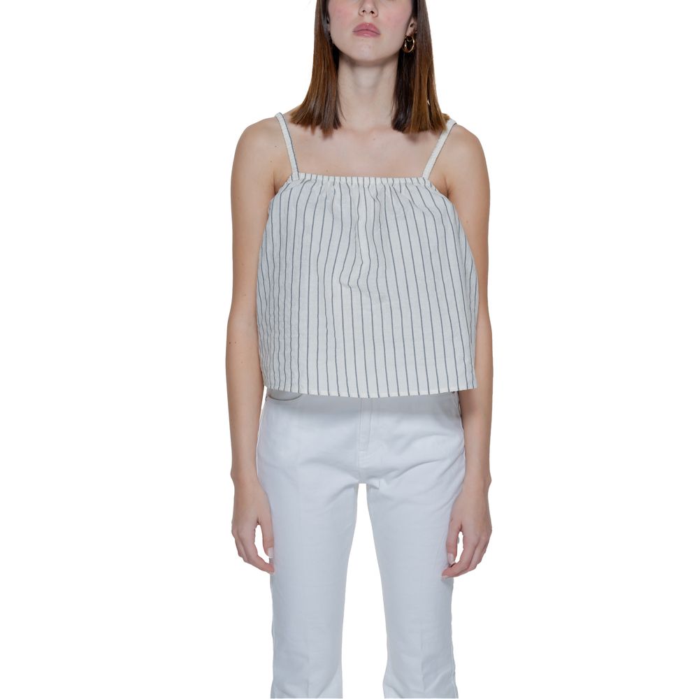 Vero Moda – Tanktop aus Bio-Baumwolle in Beige