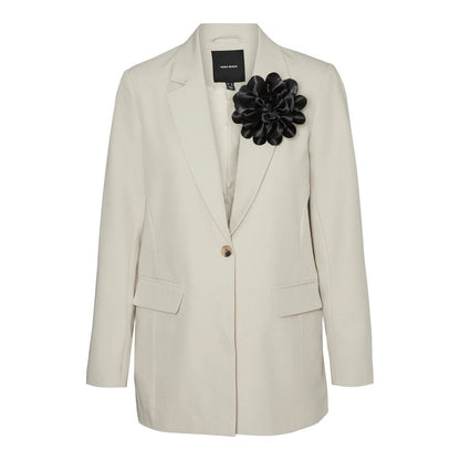 Vero Moda – Beigefarbener Polyester-Blazer