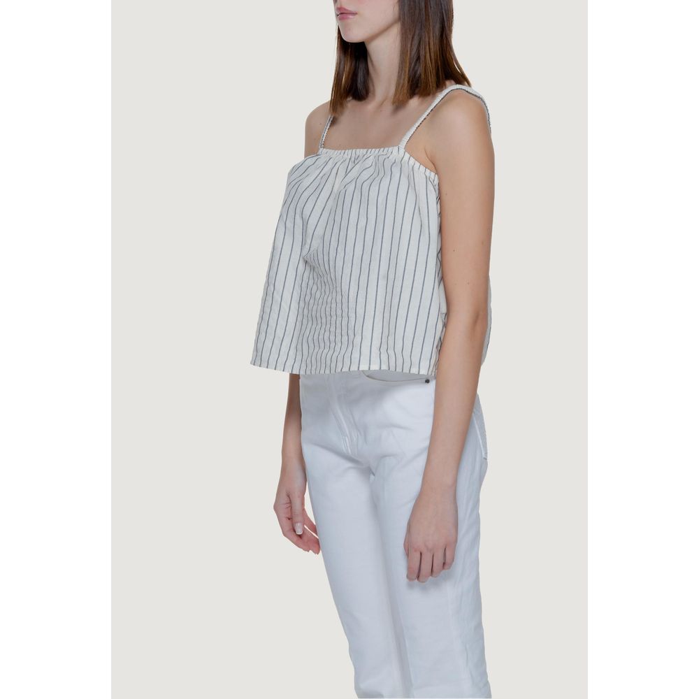 Vero Moda – Tanktop aus Bio-Baumwolle in Beige