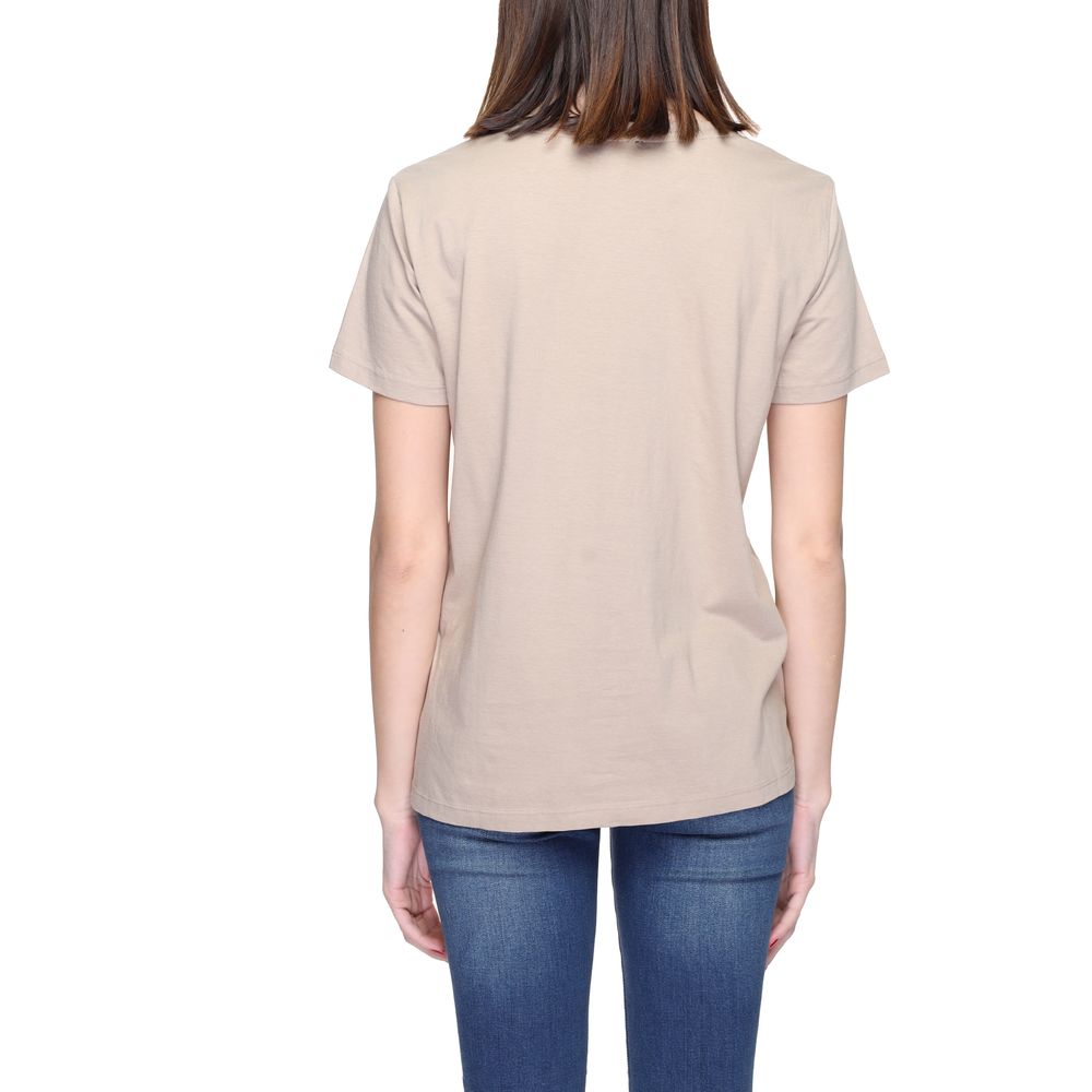 Blauer Beige Baumwoll-T-Shirt