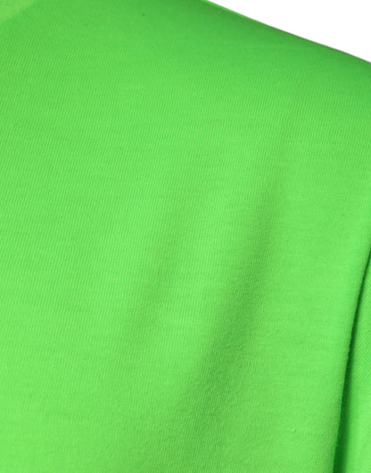Dolce &amp; Gabbana – Grünes T-Shirt mit Rundhalsausschnitt und kurzen Ärmeln und Logo