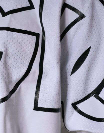 Dolce &amp; Gabbana – Weißes T-Shirt mit Rundhalsausschnitt und Logo-Print