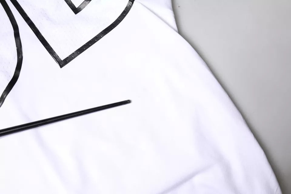 Dolce &amp; Gabbana – Weißes T-Shirt mit Rundhalsausschnitt und Logo-Print