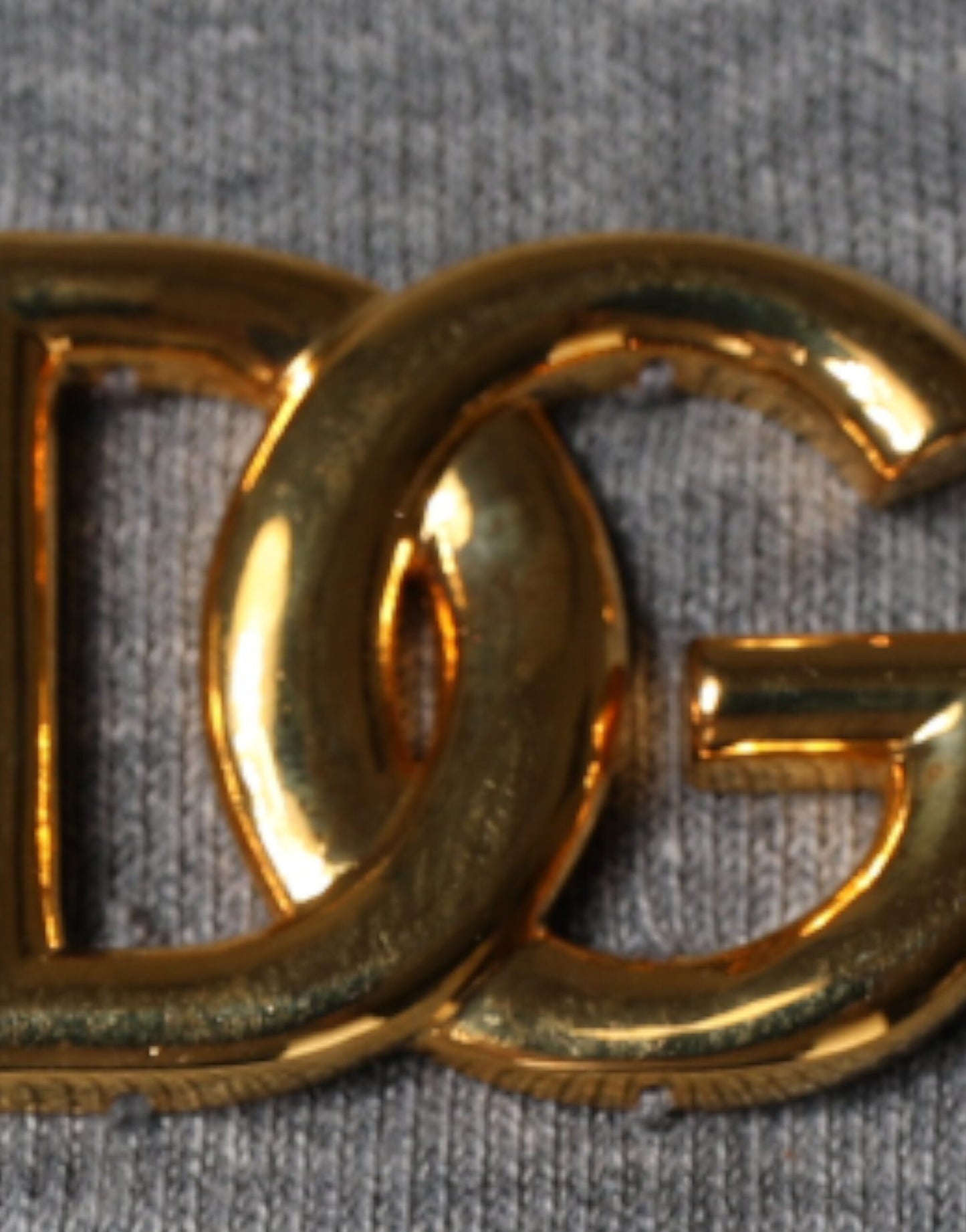 Dolce &amp; Gabbana – T-Shirt aus grauer Baumwollmischung mit Verzierung