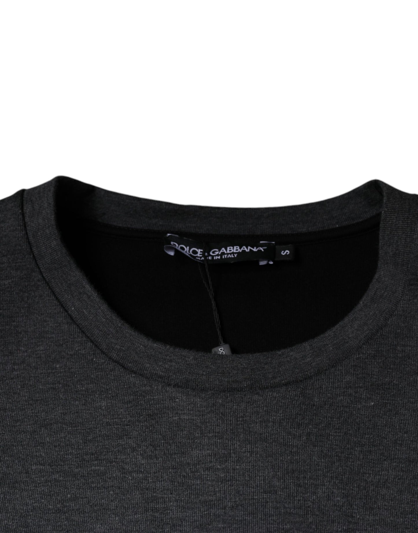 Dolce &amp; Gabbana – Dunkelgraues Camouflage-T-Shirt mit Rundhalsausschnitt