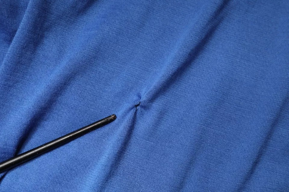 Dolce &amp; Gabbana – Blaues Poloshirt aus Kaschmir mit kurzen Ärmeln für Herren