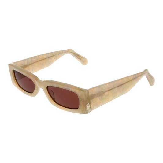 GCDS Cremefarbene Unisex-Sonnenbrille