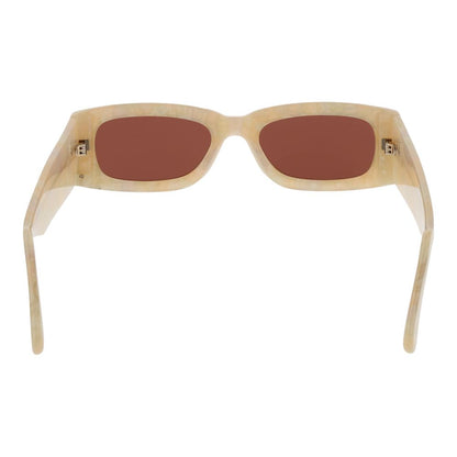 GCDS Cremefarbene Unisex-Sonnenbrille