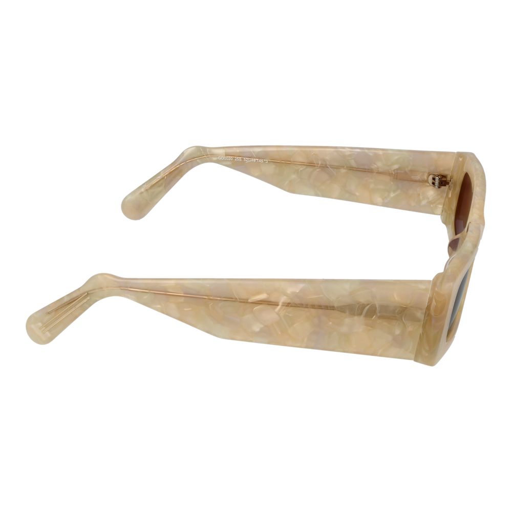 GCDS Cremefarbene Unisex-Sonnenbrille