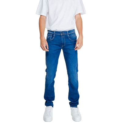 Replay – Blaue Jeans aus Baumwolle mit entspannter Passform