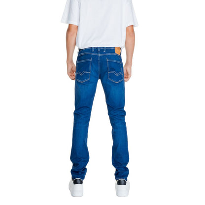 Replay – Blaue Jeans aus Baumwolle mit entspannter Passform