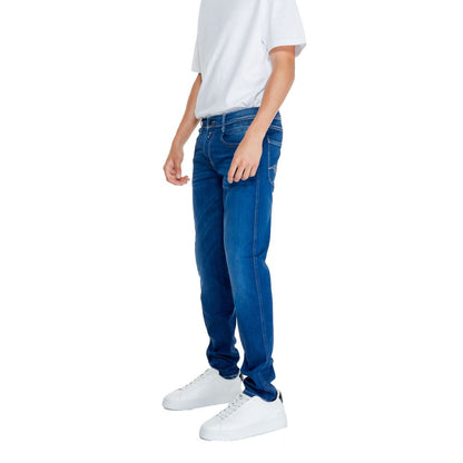 Replay – Blaue Jeans aus Baumwolle mit entspannter Passform