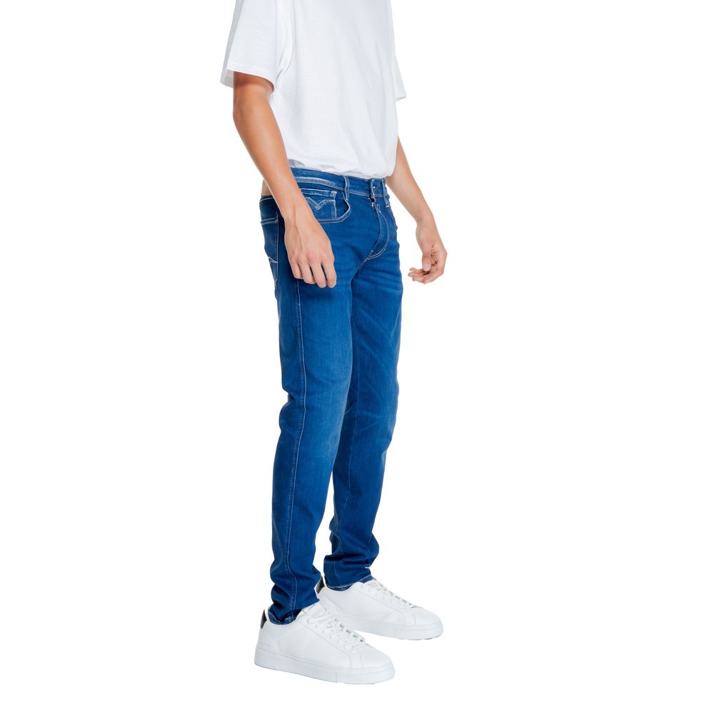 Replay – Blaue Jeans aus Baumwolle mit entspannter Passform