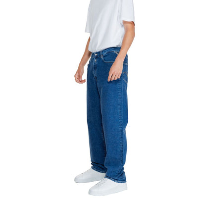 Replay – Blaue Jeans aus Baumwolle mit entspannter Passform