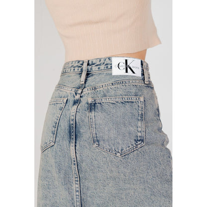 Calvin Klein Jeans – Blauer Baumwollrock