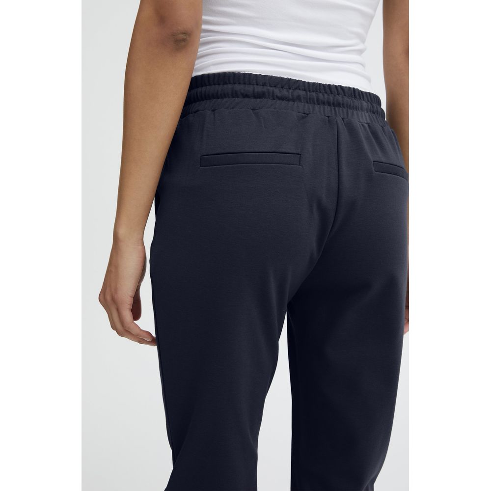 ICHI Blue Polyester Pant