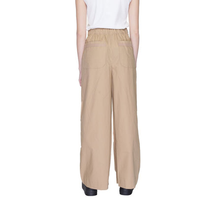 Blauer Beige Baumwollhose