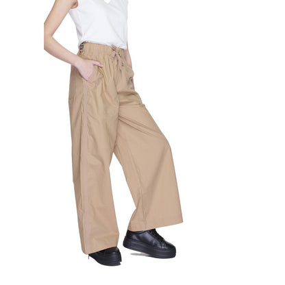 Blauer Beige Baumwollhose