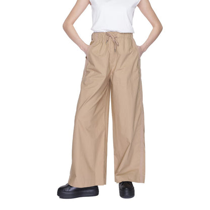 Blauer Beige Baumwollhose