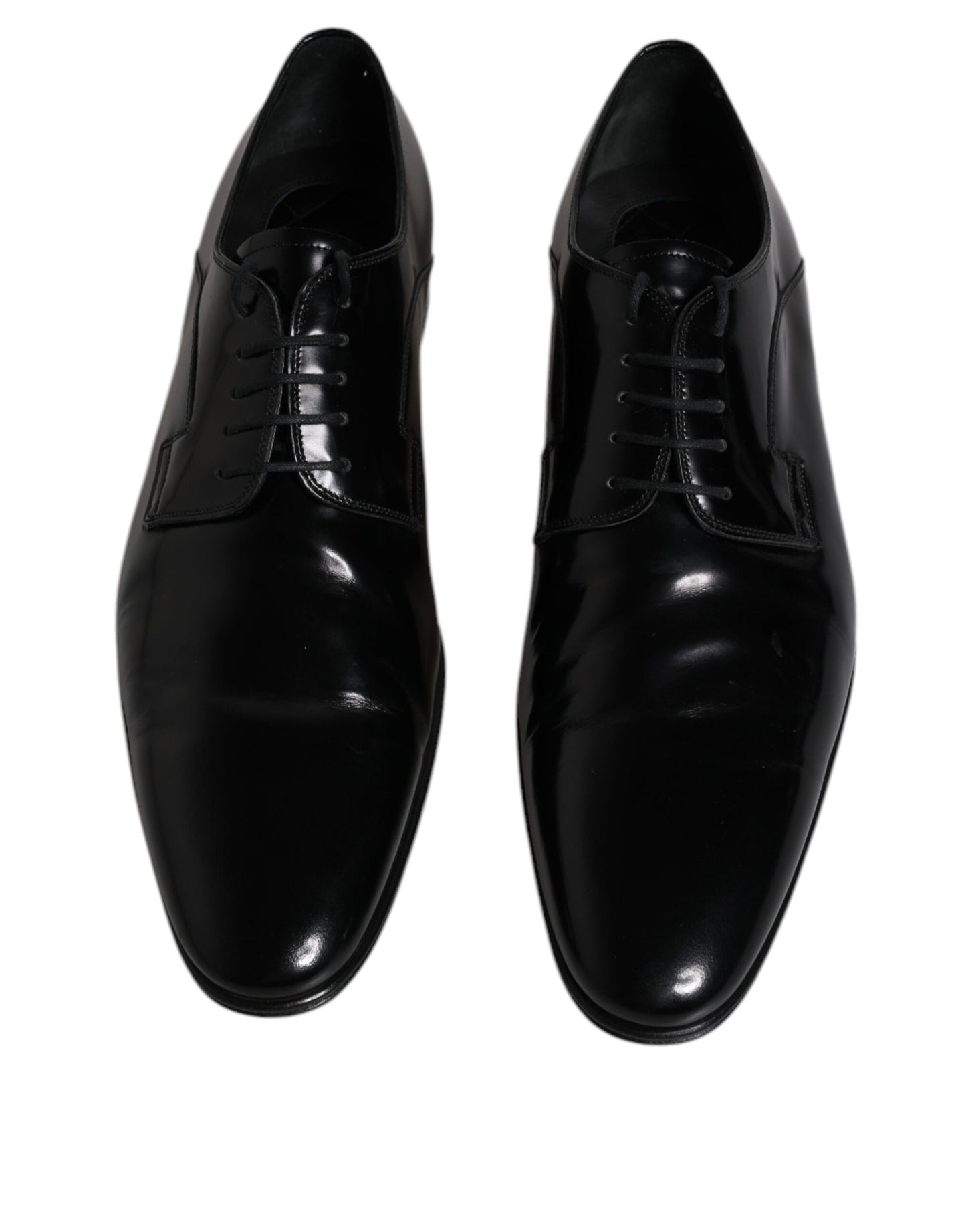 Dolce &amp; Gabbana – Schwarze Derby-Schuhe aus Leder mit Schnürung