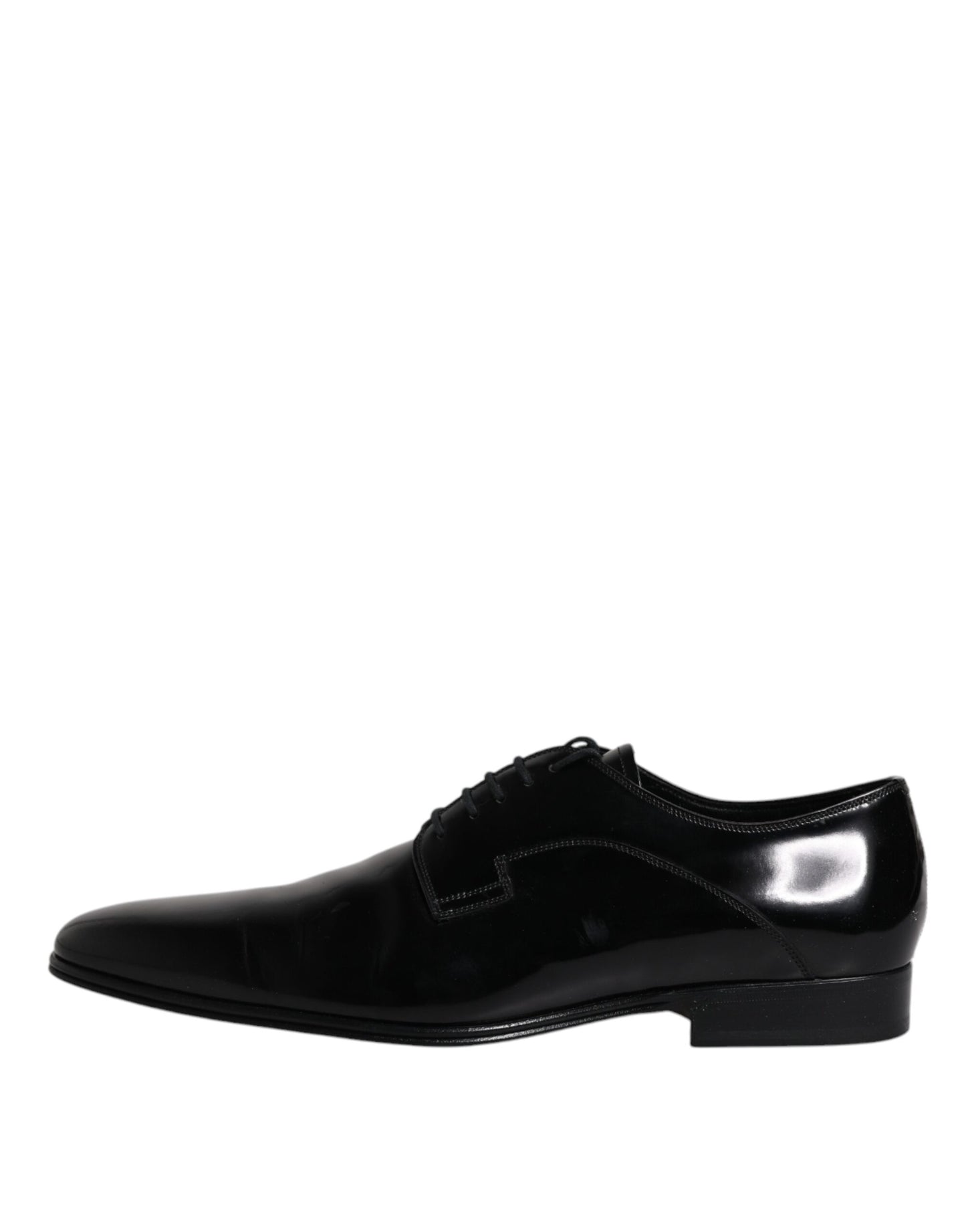 Dolce &amp; Gabbana – Schwarze Derby-Schuhe aus Leder mit Schnürung