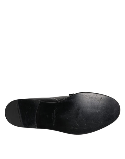 Dolce &amp; Gabbana – Schwarze Leder-Loafer für Herren, formelle Abendschuhe