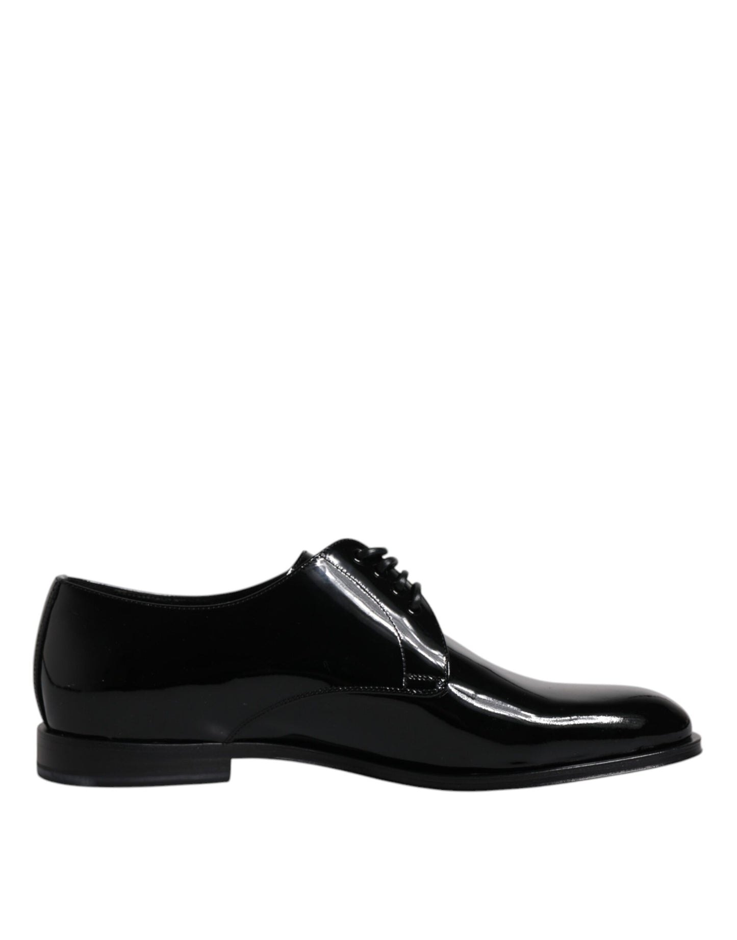 Dolce &amp; Gabbana – Derby-Schuhe aus schwarzem Lackleder für formelle Anlässe