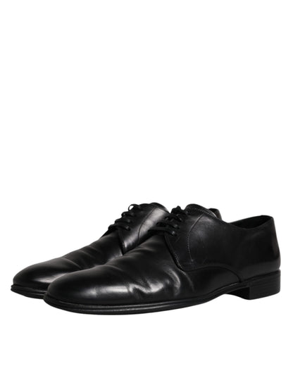 Dolce &amp; Gabbana – Derby-Schuhe aus schwarzem Leder für Herren mit Schnürung