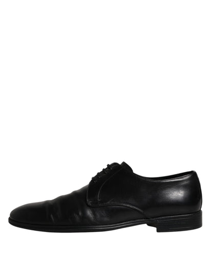 Dolce &amp; Gabbana – Derby-Schuhe aus schwarzem Leder für Herren mit Schnürung