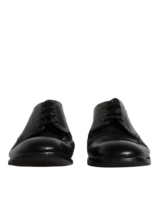 Dolce &amp; Gabbana – Derby-Schuhe aus schwarzem Leder für formelle Herren